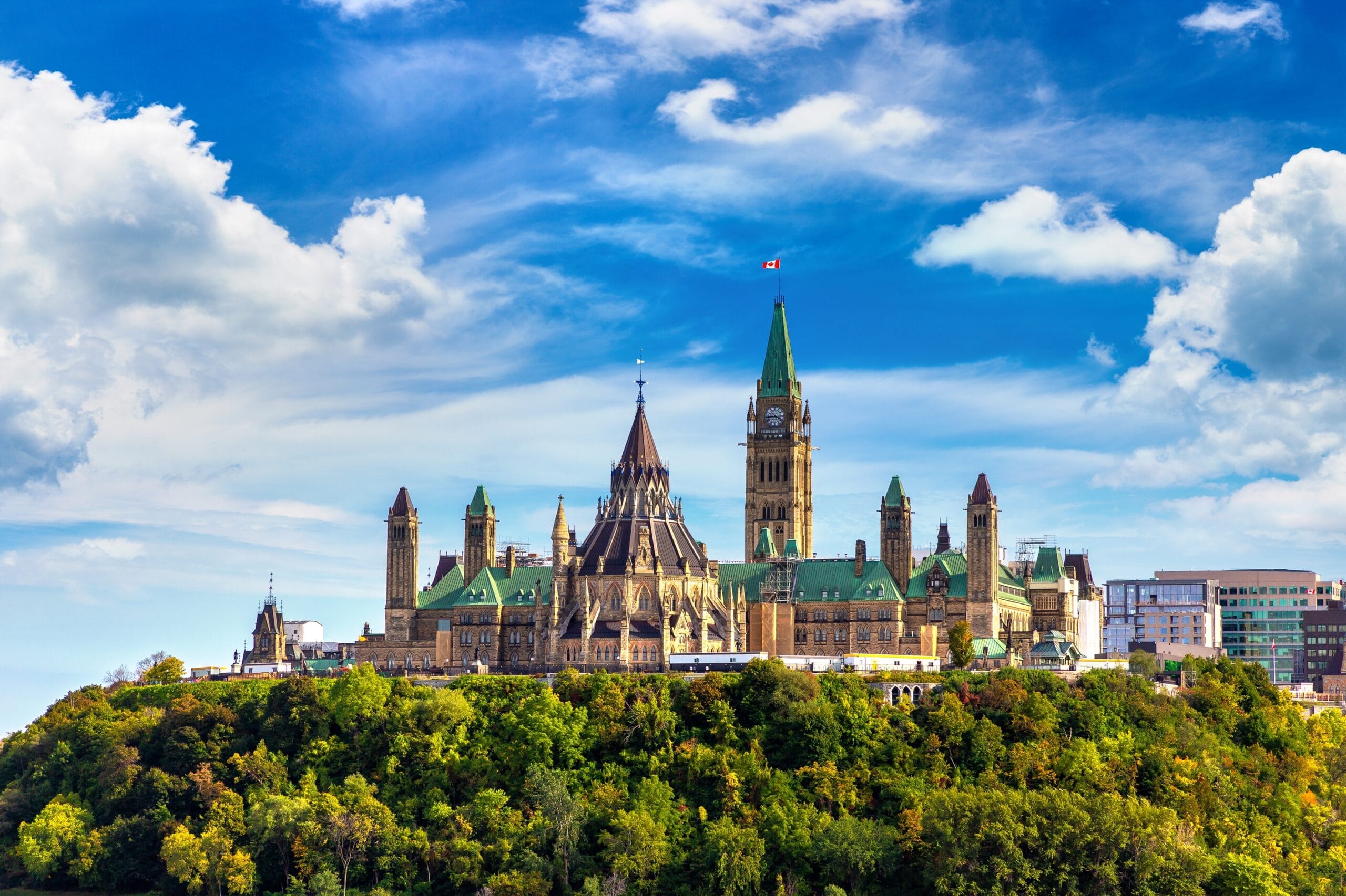 Canadian Parliament in Ottawa in a sunny day, Canada